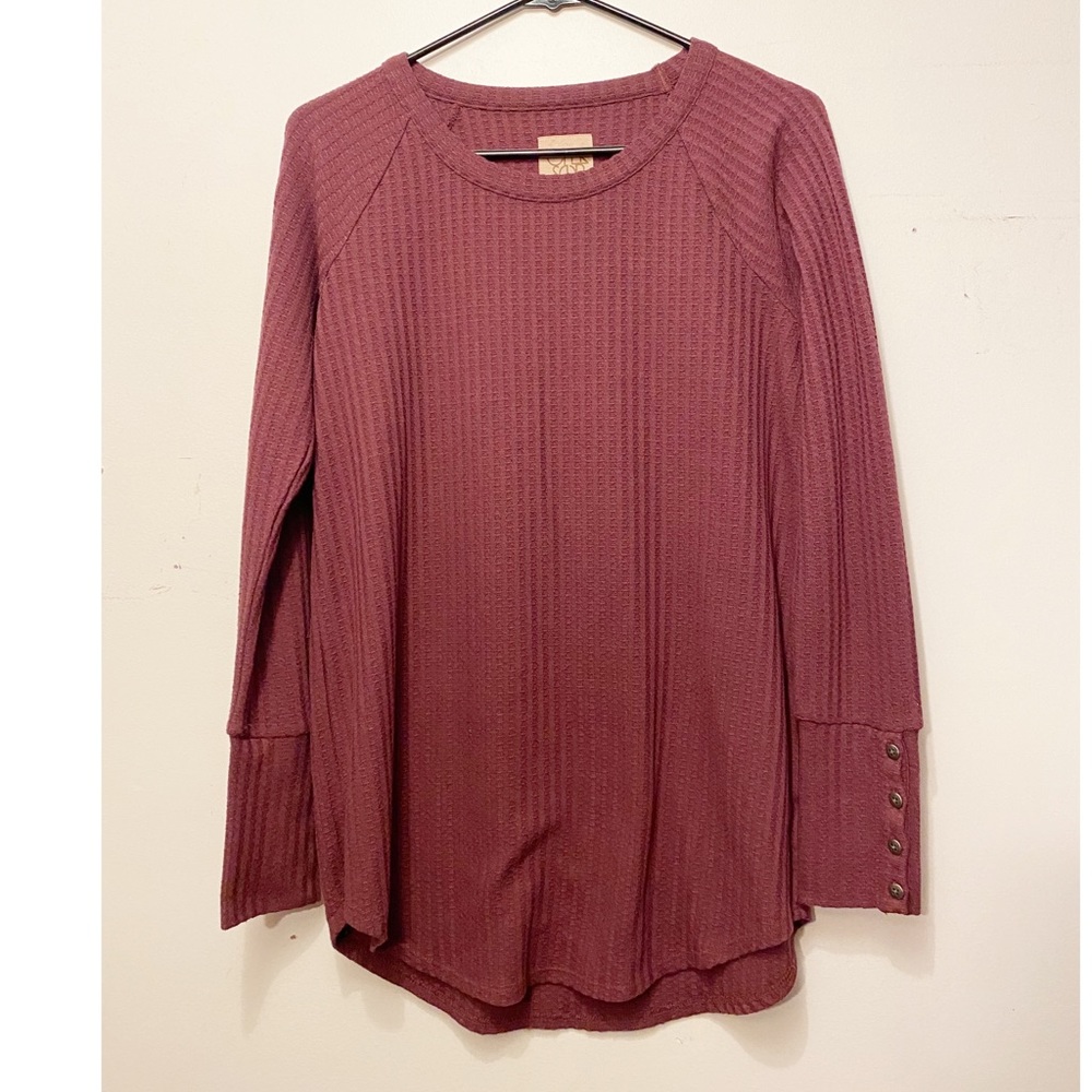 Chaser Thermal Top with Button Sleeve Detail